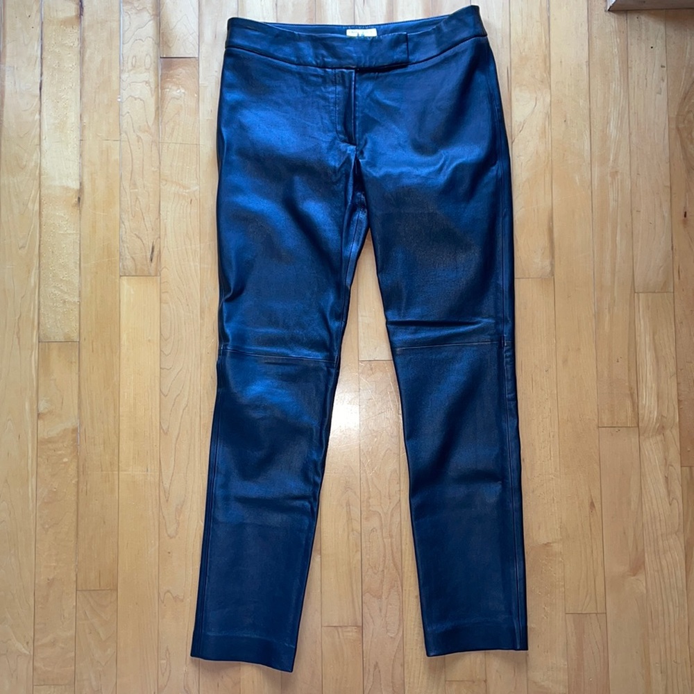 Milly Black Leather Pants Size 4